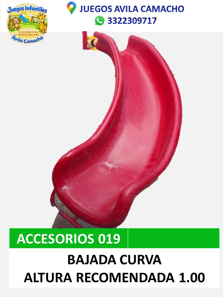 resbaladilla  curva 1m